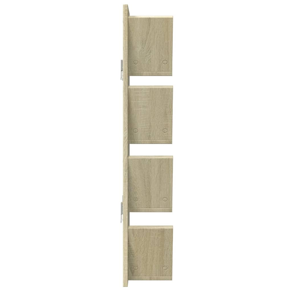Κρεμαστή Βιβλιοθήκη 4 Επιπέδων Sonoma Δρυς 33 x 16 x 90 εκ.