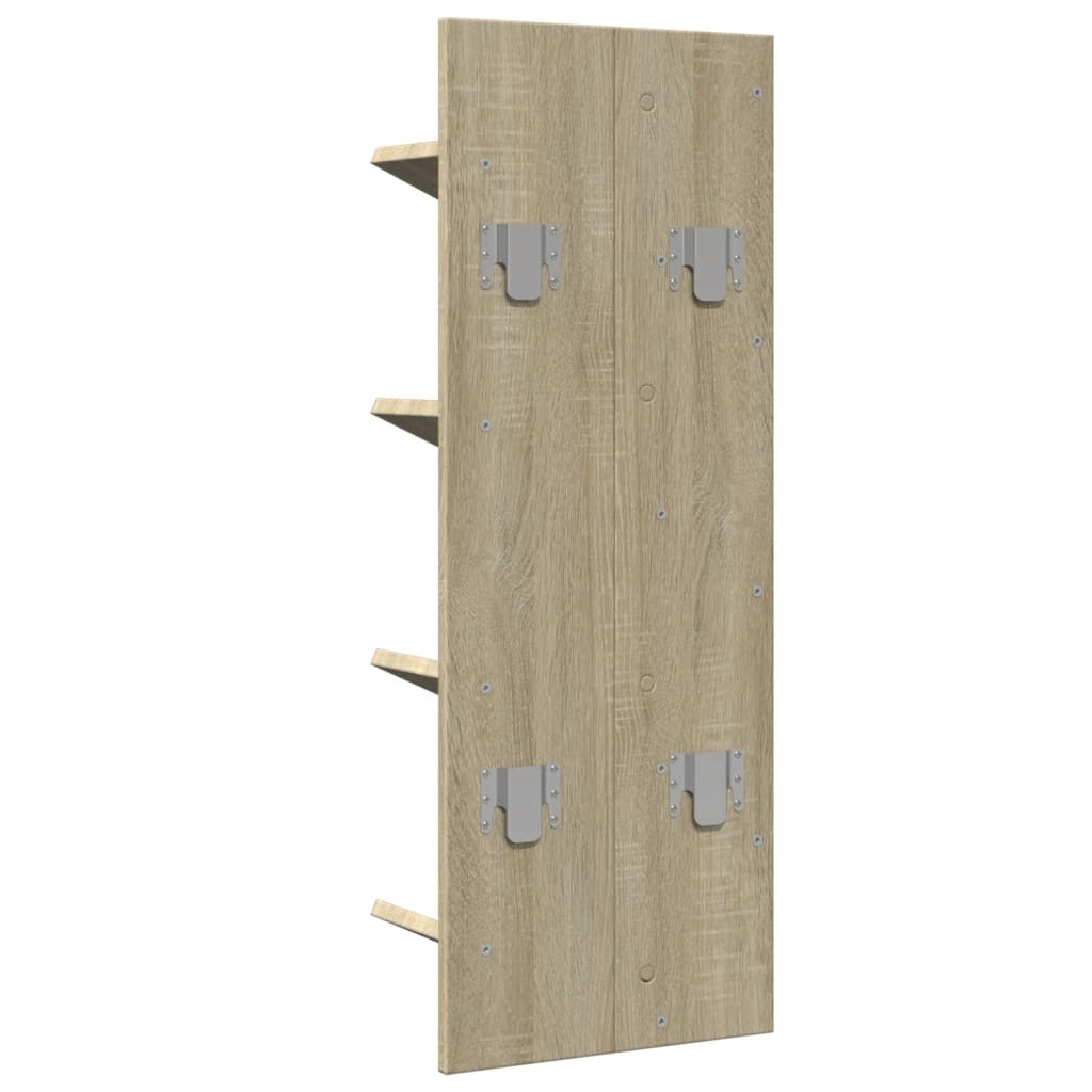 Κρεμαστή Βιβλιοθήκη 4 Επιπέδων Sonoma Δρυς 33 x 16 x 90 εκ.