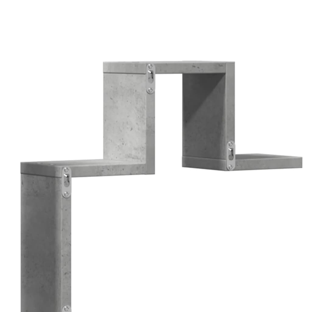 Ράφι Τοίχου Γκρι Σκυροδέματος 104,5x10x43 εκ. από Επεξ. Ξύλο