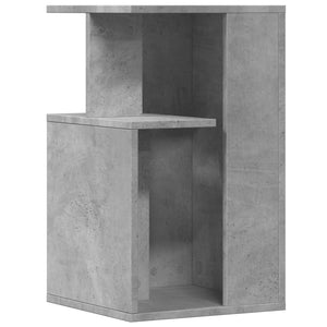 Τραπέζι Βοηθητικό Γκρι Σκυροδέματος 35x35x60 εκ. Επεξεργ. Ξύλο