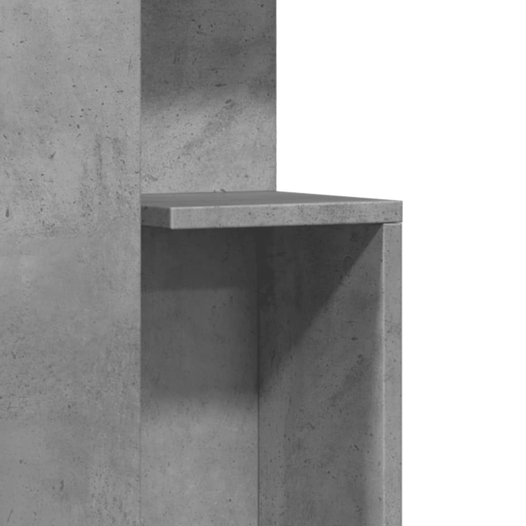 Τραπέζι Βοηθητικό Γκρι Σκυροδέματος 35x35x60 εκ. Επεξεργ. Ξύλο