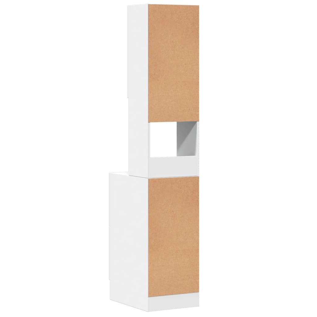 Στήλη Κουζίνας Λευκή 35x50x180 εκ. από Επεξεργασμένο Ξύλο