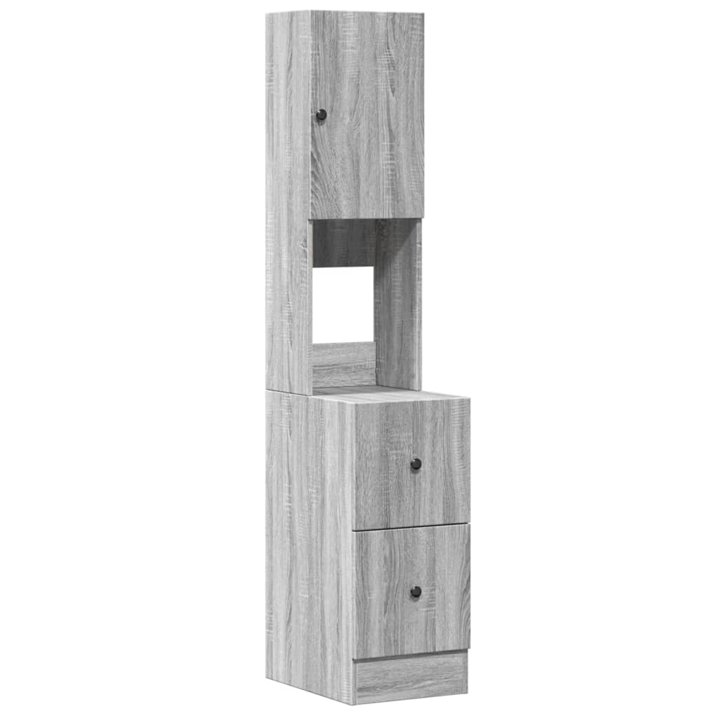 Ντουλάπι Κουζίνας Γκρι sonoma 35x50x180 εκ. Επεξεργ. Ξύλο