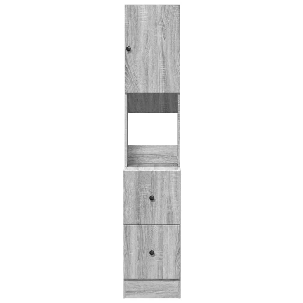 Ντουλάπι Κουζίνας Γκρι sonoma 35x50x180 εκ. Επεξεργ. Ξύλο