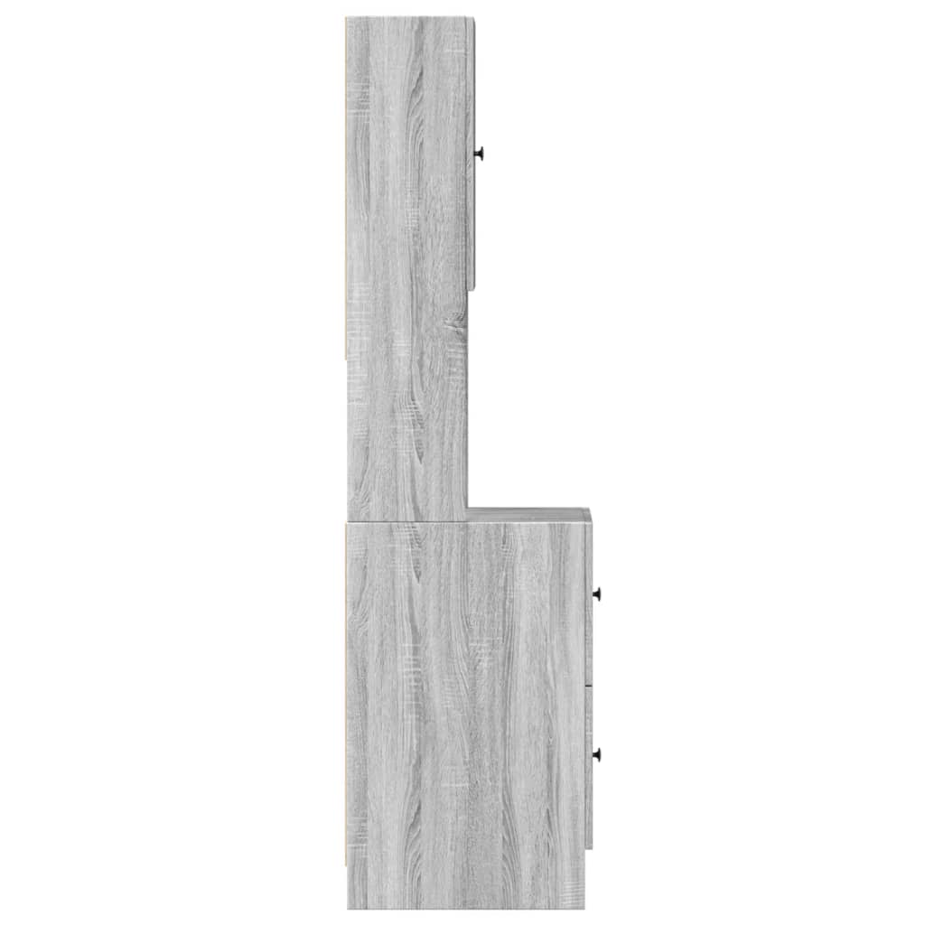 Ντουλάπι Κουζίνας Γκρι sonoma 35x50x180 εκ. Επεξεργ. Ξύλο