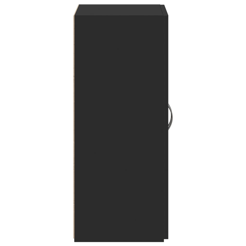 Αρχειοθήκη Μαύρη 60 x 32 x 77,5 εκ. από Επεξεργασμένο Ξύλο