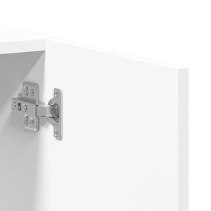 Αρχειοθήκη Λευκή 60x32x115 εκ. από Επεξεργασμένο Ξύλο