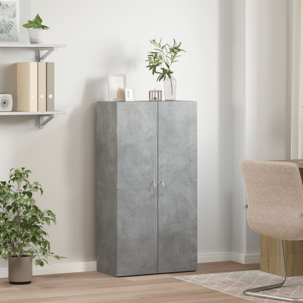 Αρχειοθήκη Γκρι Σκυρ. 60x32x115 εκ. Επεξεργασμένο Ξύλο - Pakobazaar