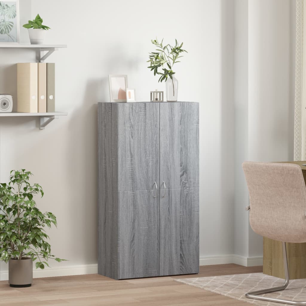 Αρχειοθήκη Γκρι Sonoma 60x32x115 εκ. από Επεξεργασμένο Ξύλο
