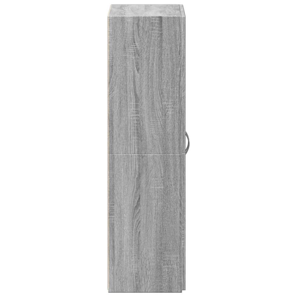 Αρχειοθήκη Γκρι Sonoma 60x32x115 εκ. από Επεξεργασμένο Ξύλο