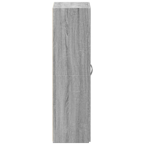Αρχειοθήκη Γκρι Sonoma 60x32x115 εκ. από Επεξεργασμένο Ξύλο