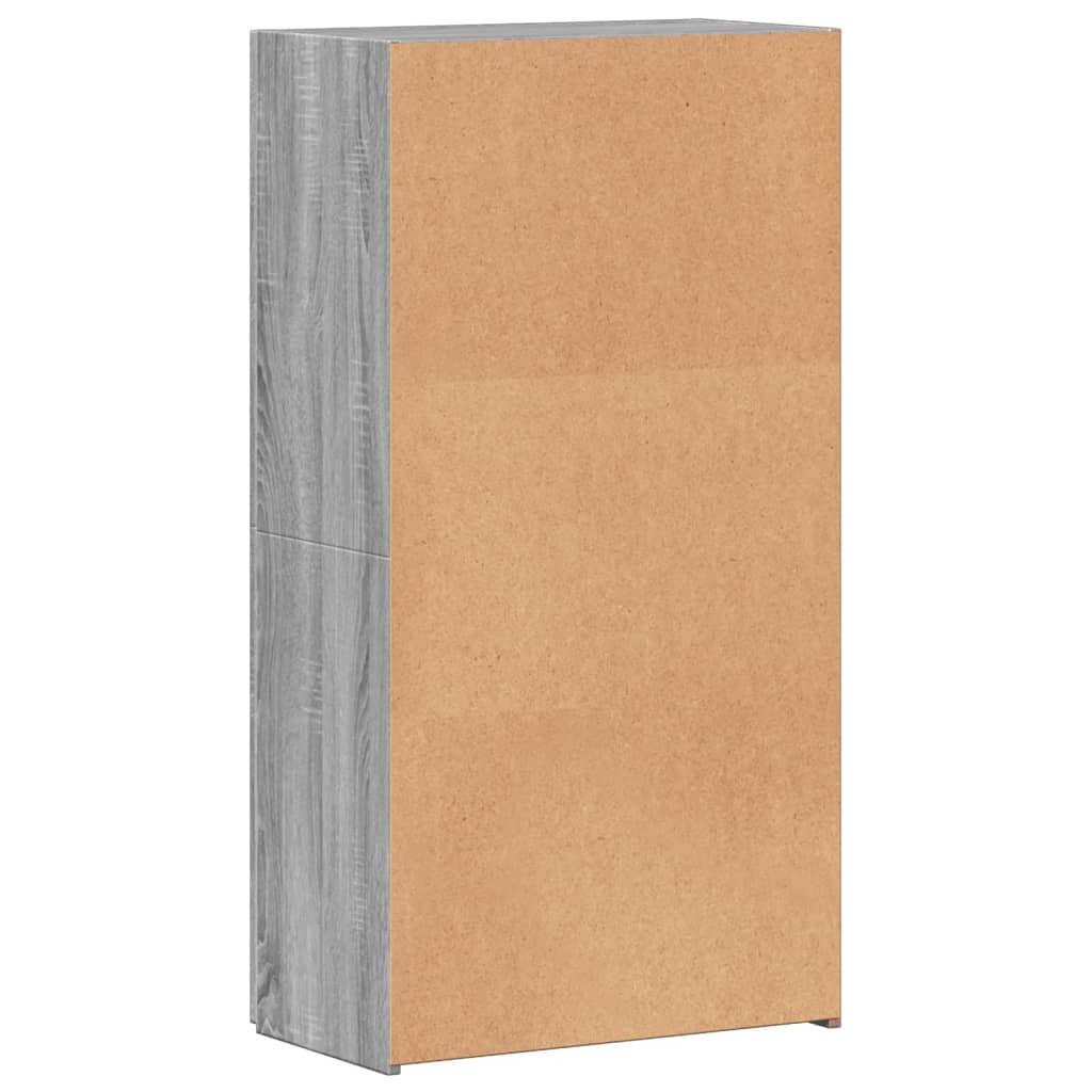 Αρχειοθήκη Γκρι Sonoma 60x32x115 εκ. από Επεξεργασμένο Ξύλο
