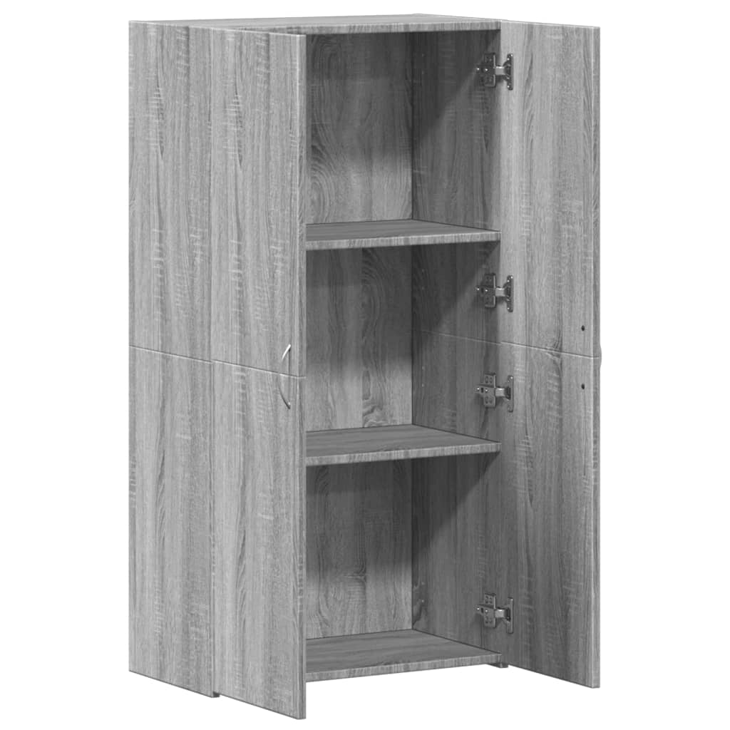 Αρχειοθήκη Γκρι Sonoma 60x32x115 εκ. από Επεξεργασμένο Ξύλο