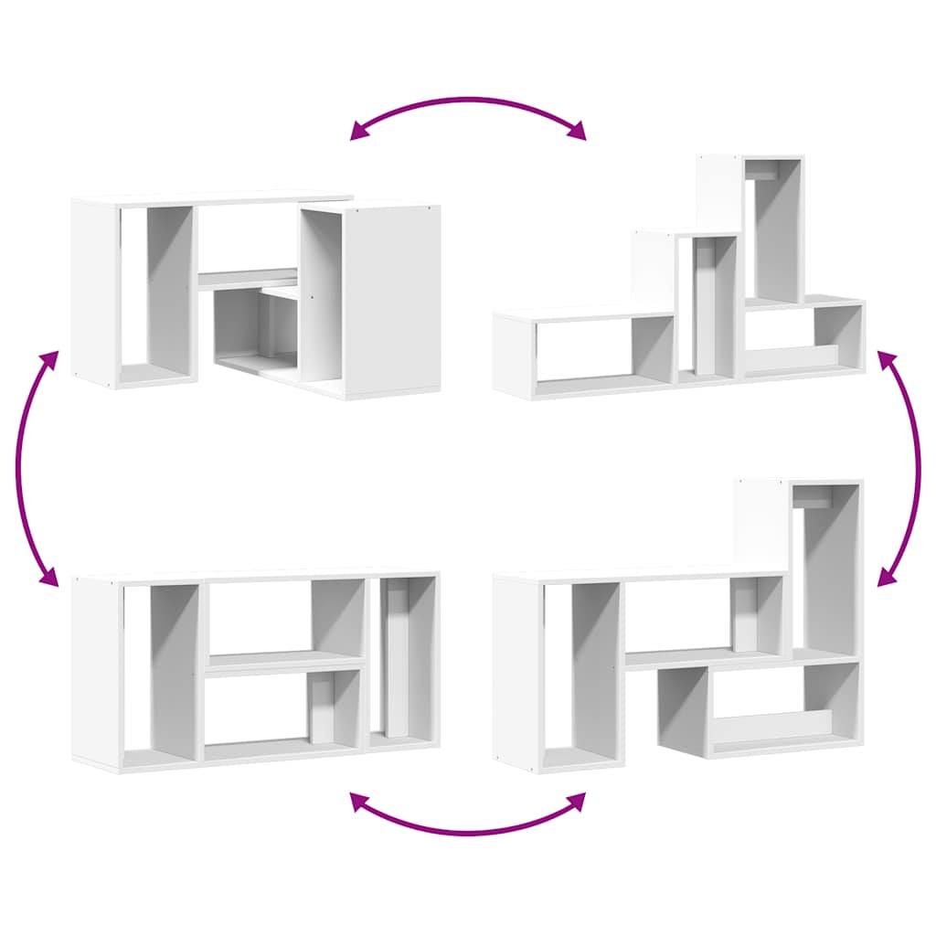 Έπιπλα Τηλεόρασης 2 τεμ. Λευκά 75x30x50 εκ. Επεξεργασμένο Ξύλο - Pakobazaar