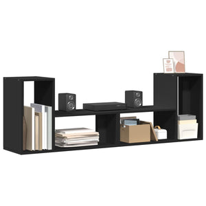 Έπιπλα Τηλεόρασης 2 τεμ. Μαύρα 75x30x50 εκ. Επεξεργασμένο Ξύλο