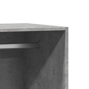 Ντουλάπα Γκρι Σκυροδέματος 48x41x102 εκ. από Επεξεργασμένο Ξύλο - Pakobazaar