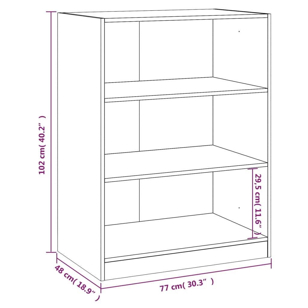 Ντουλάπα Γκρι Sonoma 77x48x102 εκ. από Επεξεργασμένο Ξύλο
