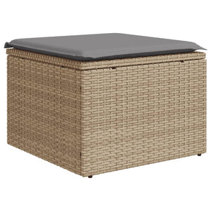 Σετ Καναπέ Κήπου 6 τεμ. Μπεζ Συνθετικό Ρατάν με Μαξιλάρια