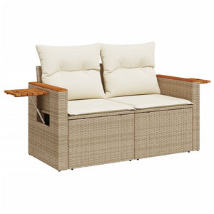 Σαλόνι Κήπου Σετ 11 τεμ. Μπεζ Συνθετικό Ρατάν με Μαξιλάρια