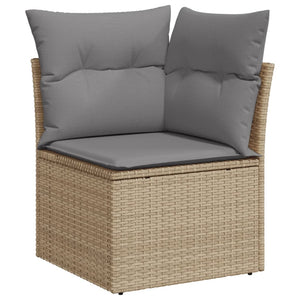 Σαλόνι Κήπου Σετ 7 τεμ. Μπεζ Συνθετικό Ρατάν με Μαξιλάρια