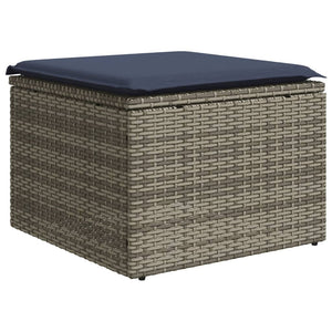 Σετ Καναπέδων Κήπου 8 Τεμαχίων με Μαξιλάρια Γκρι από Συνθετικό Ρατάν - Pakobazaar