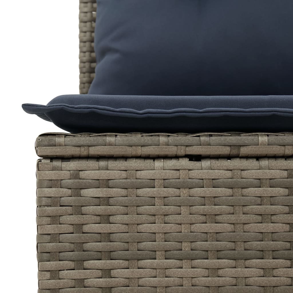 Σετ Καναπέδων Κήπου 14 Τεμαχίων με Μαξιλάρια από Γκρι Συνθετικό Ρατάν - Pakobazaar