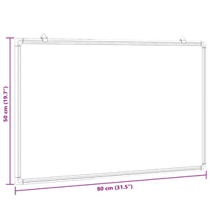 Πίνακας Μαρκαδόρου Μαγνητικός Λευκός 80x50x1,7 εκ. Αλουμινίου - Pakobazaar