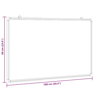 Πίνακας Μαρκαδόρου Μαγνητικός Λευκός 100x60x1,7 εκ. Αλουμινίου