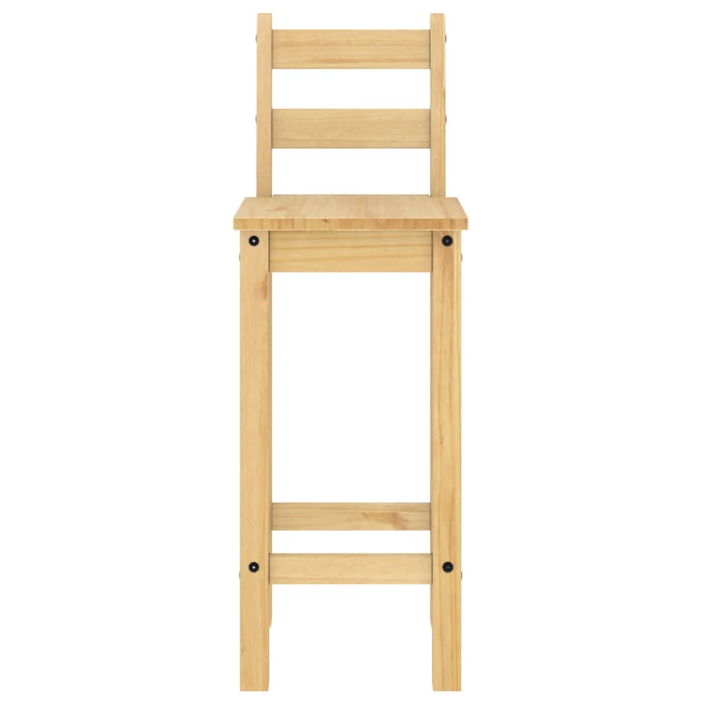 Καρέκλες Μπαρ 2 τεμ. από Μασίφ Ξύλο Πεύκου