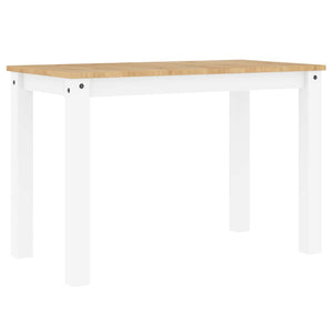 Τραπεζαρία PANAMA Λευκό 112 x 60 x 75 εκ. από Μασίφ Ξύλο Πεύκου