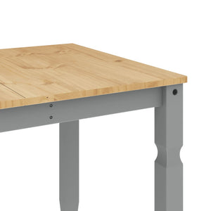Τραπεζαρία Corona Γκρι 160 x 80 x 75 εκ. από Μασίφ Ξύλο Πεύκου