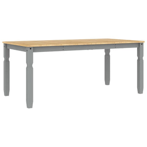 Τραπεζαρία Corona Γκρι 180 x 90 x 75 εκ. από Μασίφ Ξύλο Πεύκου