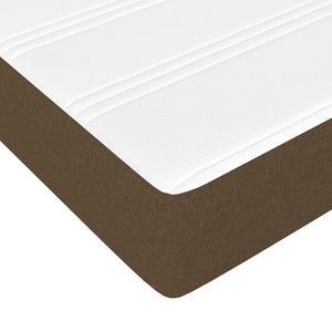 Στρώμα με Pocket Springs Μεσαίας Σκληρότητας Σκούρο Καφέ 120x190x20 εκ. Βελούδινο - Pakobazaar