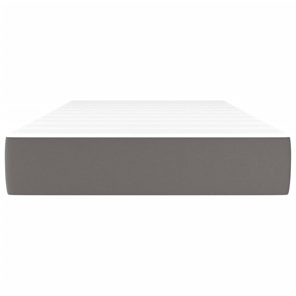 Στρώμα με Pocket Springs Μεσαίας Σκληρότητας Γκρι 120x190x20 εκ. Συνθετικό Δέρμα