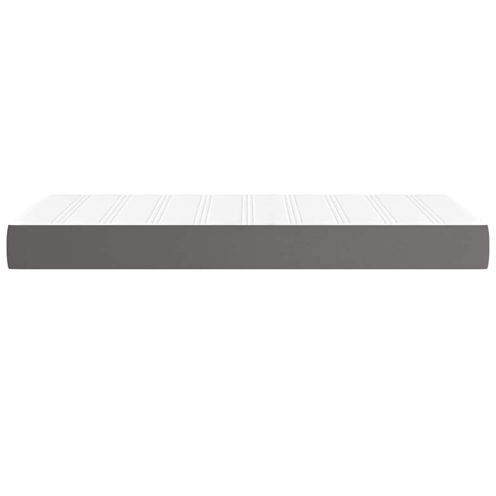 Στρώμα με Pocket Springs Μεσαίας Σκληρότητας Γκρι 120x190x20 εκ. Συνθετικό Δέρμα