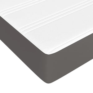 Στρώμα με Pocket Springs Μεσαίας Σκληρότητας Γκρι 120x190x20 εκ. Συνθετικό Δέρμα