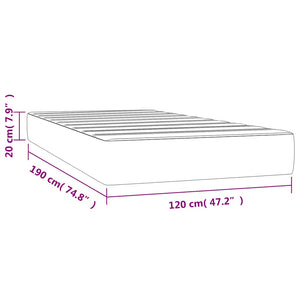 Στρώμα με Pocket Springs Μεσαίας Σκληρότητας Γκρι 120x190x20 εκ. Συνθετικό Δέρμα