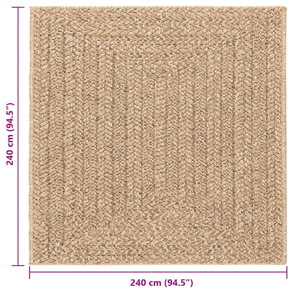 Χαλί ZIZUR Όψη Γιούτας Εσωτ. & Εξωτ. Χώρου 240x240 εκ.