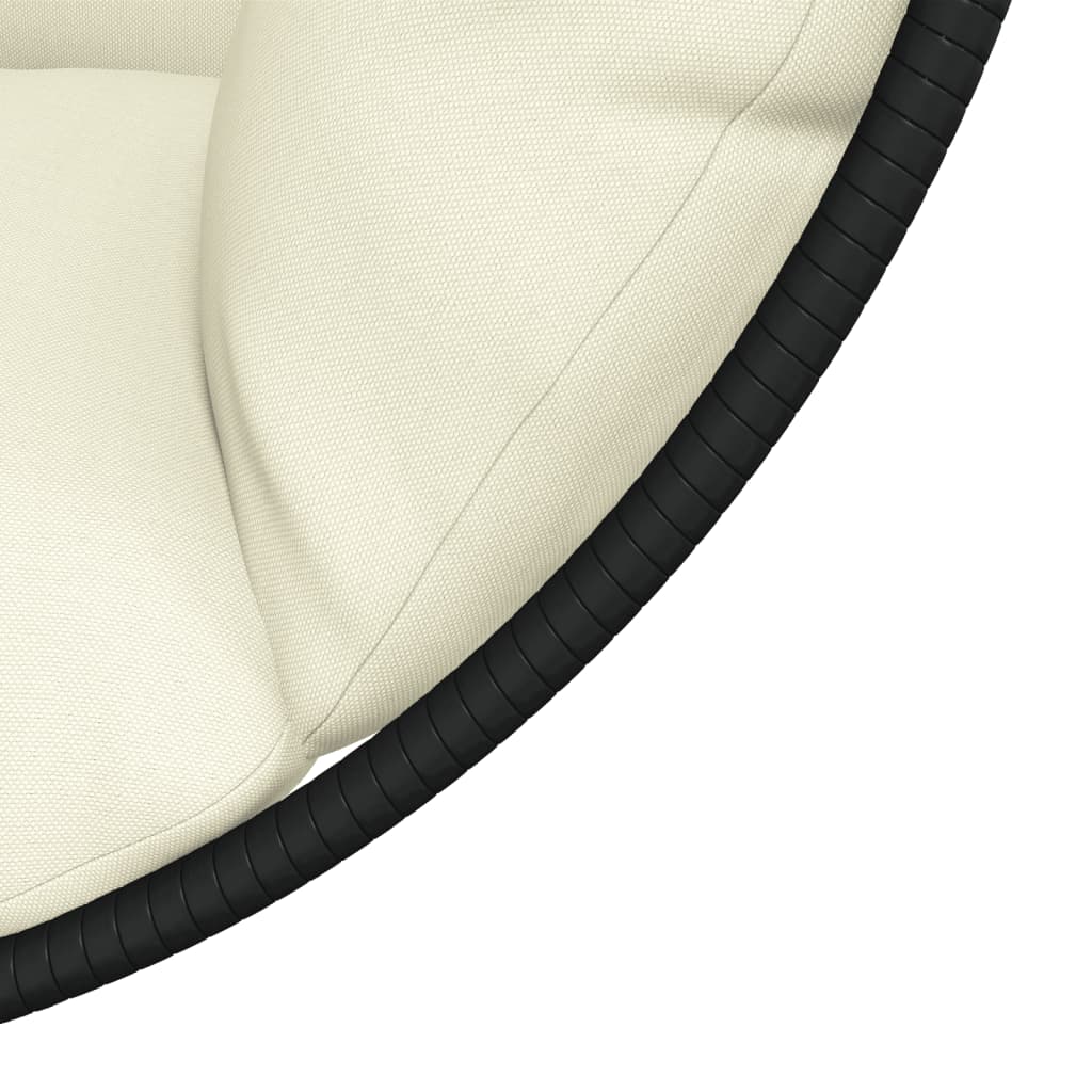 Πολυθρόνα Egg Κρεμαστή με Βάση Μπεζ Συνθ. Ρατάν / Ατσάλι - Pakobazaar