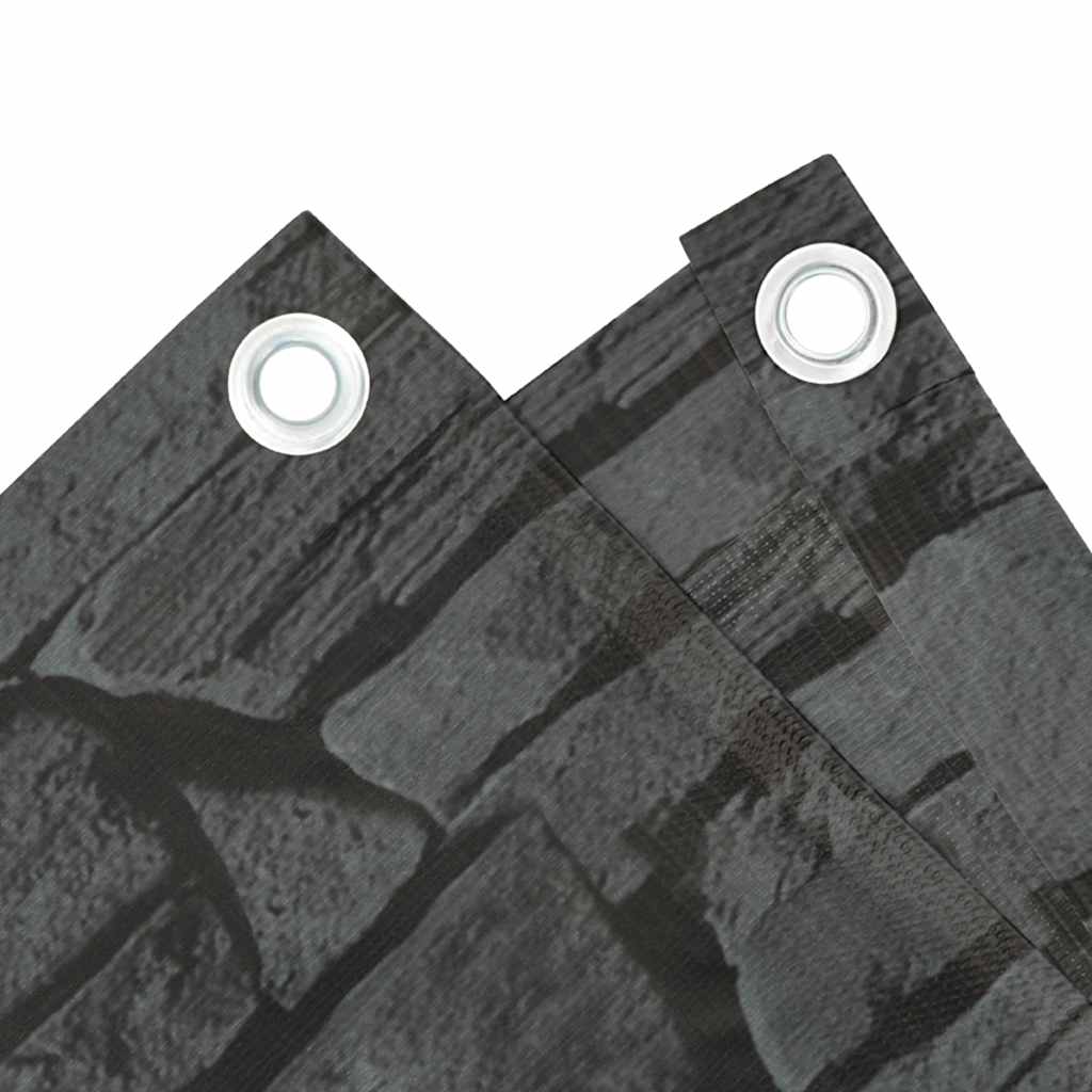 Περίφραξη Μπαλκονιού Σχέδιο Ledge Stone Γκρι 700x75 εκ. PVC