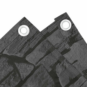 Περίφραξη Μπαλκονιού Σχέδιο Ledge Stone Γκρι 600x90 εκ. PVC