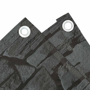Περίφραξη Μπαλκονιού Σχέδιο Ledge Stone Γκρι 1000x90 εκ. PVC