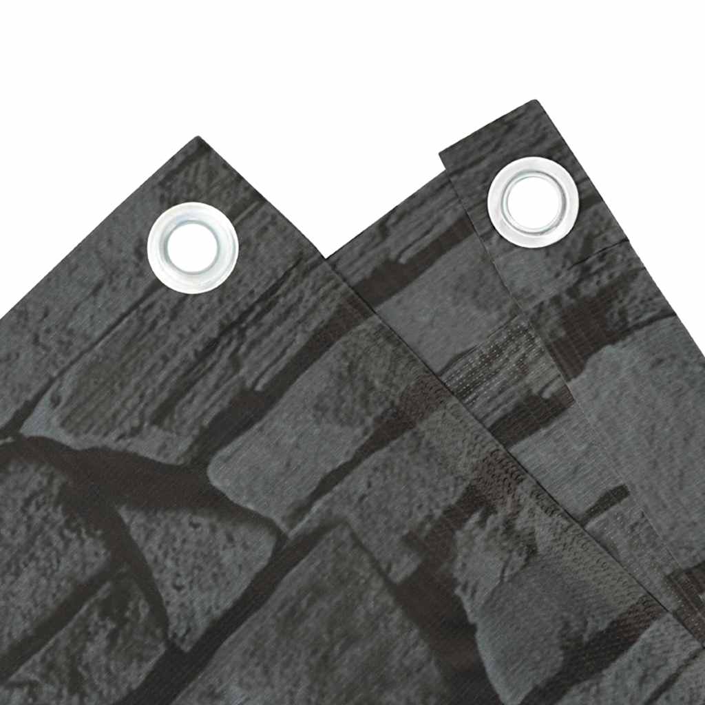 Περίφραξη Μπαλκονιού Σχέδιο Ledge Stone Γκρι 600x120 εκ. PVC - Pakobazaar