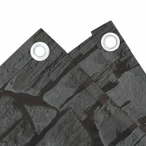 Περίφραξη Μπαλκονιού Σχέδιο Ledge Stone Γκρι 600x120 εκ. PVC - Pakobazaar