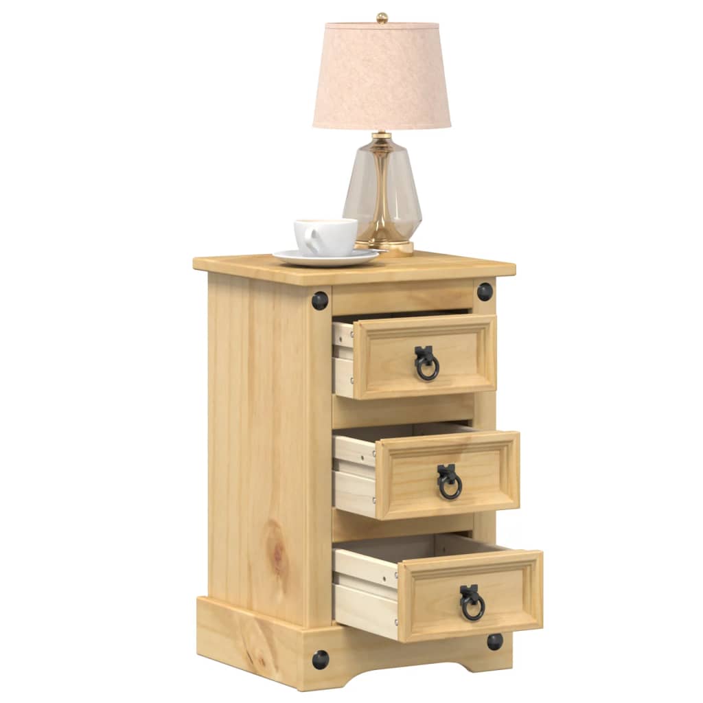 Κομοδίνο Corona 35x32,5x58 εκ. από Μασίφ Ξύλο Πεύκου - Pakobazaar
