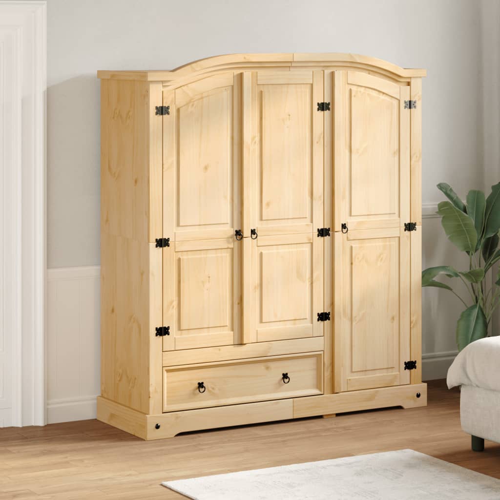 Ντουλάπα Corona 151,5 x 52 x 170 εκ. από Μασίφ Ξύλο Πεύκου