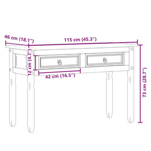 Τραπέζι Κονσόλα Corona 115x46x73 εκ. από Μασίφ Ξύλο Πεύκου