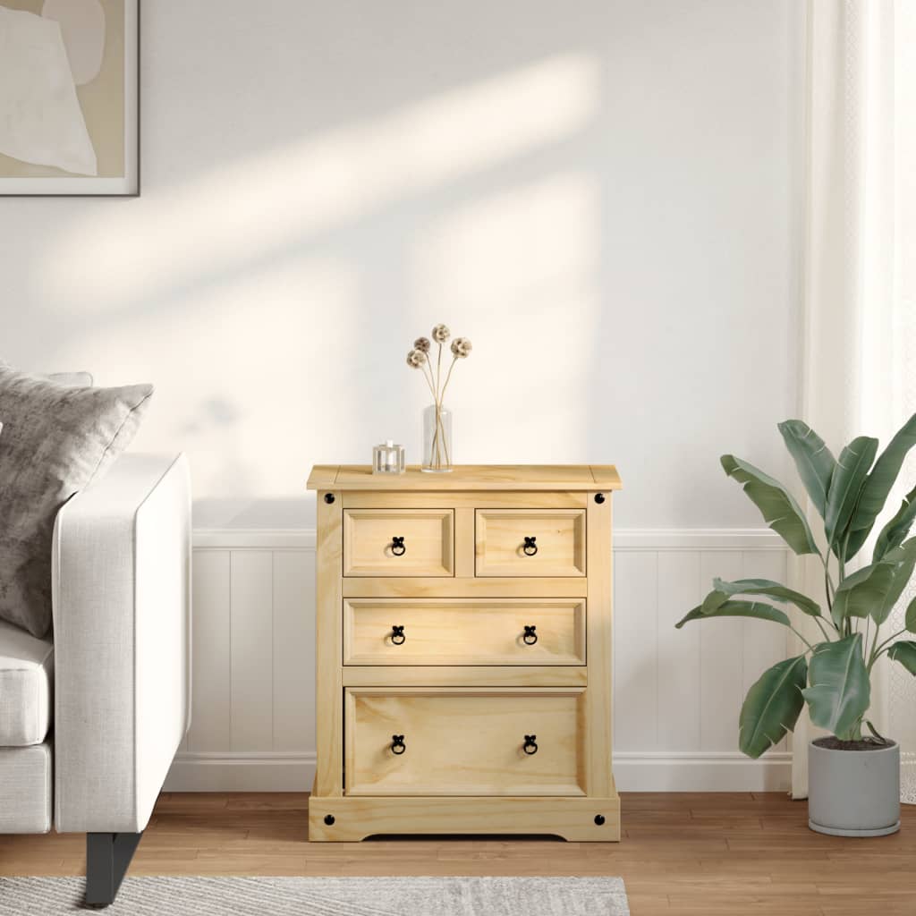 Συρταριέρα Corona 80 x 43 x 91 εκ. από Μασίφ Ξύλο Πεύκου - Pakobazaar