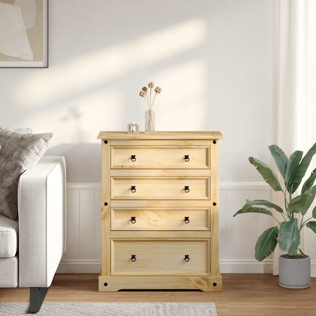 Συρταριέρα Corona 92 x 48 x 114 εκ. από Μασίφ Ξύλο Πεύκου - Pakobazaar