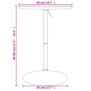 Τραπέζι Μπαρ Λευκό 50x50x90 εκ. Επ. Ξύλο / Επιχρωμιωμένο Ατσάλι